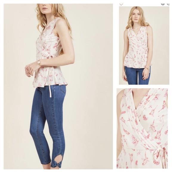 Modcloth Tops - ModCloth Sleeveless Top in Birds of Paradise